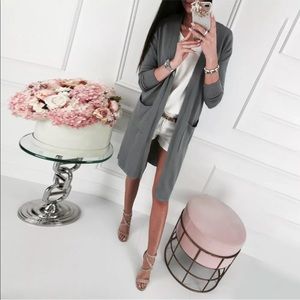 Grey Pocket Cardigan